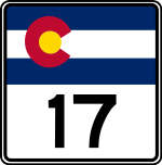 Straßenschild der Colorado State Route 17