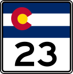 Straßenschild der Colorado State Route 23