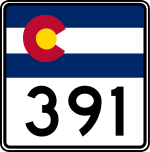 Straßenschild der Colorado State Route 391