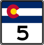 Straßenschild der Colorado State Route 5