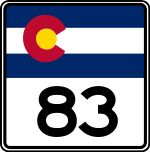 Straßenschild der Colorado State Route 83