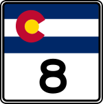 Straßenschild der Colorado State Route 8
