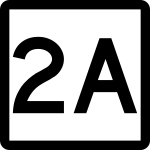 Straßenschild der Connecticut State Route 2A