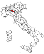 Lage der Provinz Cremona innerhalb Italiens