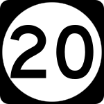 Straßenschild der Delaware State Route 20