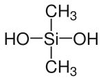 Struktur von Dimethylsilandiol