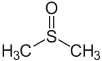 Struktur von Dimethylsulfoxid (DMSO)