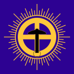 Das Symbol der GGG seit 1933: der Hammer Thors vor goldenem Sonnenkreuz auf blauem Grund