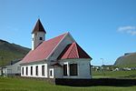 Hvalba church in the summer, Faroe Islands.jpg