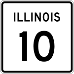 Straßenschild der Illinois State Route 10