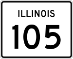 Straßenschild der Illinois State Route 105