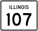 Straßenschild der Illinois State Route 107