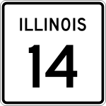 Straßenschild der Illinois State Route 14