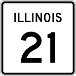 Straßenschild der Illinois State Route 21