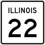 Straßenschild der Illinois State Route 22