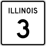 Straßenschild der Illinois State Route 3