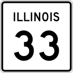 Straßenschild der Illinois State Route 33