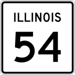 Straßenschild der Illinois State Route 54