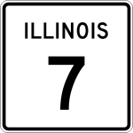 Straßenschild der Illinois State Route 7