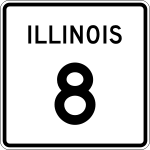Straßenschild der Illinois State Route 8
