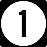 Straßenschild der Iowa Highway 1