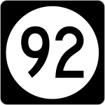 Straßenschild der Iowa Highway 92