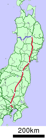 Strecke der Akita-Shinkansen