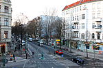 Blick in die Köpenicker Straße vom U-Bahnhof Schlesisches Tor