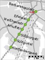 Vorgebirgsbahn auf Kölner Stadtgebiet