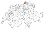 Lage des Kantons Schaffhausen