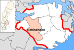 Lage der Gemeinde Katrineholm