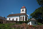 Kath. Pfarrkirche Unsere liebe Frau (Maria Moos) und Friedhof mit Kapelle