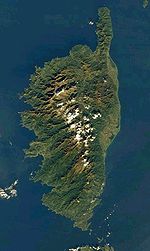 NASA-Satellitenbild Korsikas