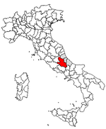 Lage der Provinz L’Aquila innerhalb Italiens