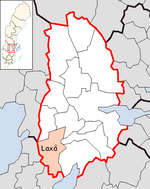 Lage der Gemeinde Laxå