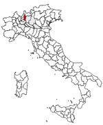 Lage der Provinz Lecco innerhalb Italiens