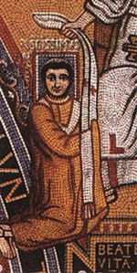 Leo III. auf einem Mosaik