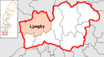 Lage der Gemeinde Ljungby