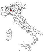 Lage der Provinz Lodi innerhalb Italiens