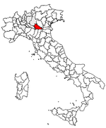 Lage der Provinz Mantua innerhalb Italiens