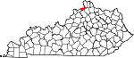 Map of Kentucky highlighting Gallatin County.svg