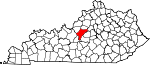 Map of Kentucky highlighting Nelson County.svg