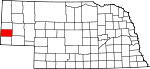 Map of Nebraska highlighting Banner County.svg
