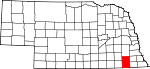 Map of Nebraska highlighting Gage County.svg