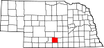 Map of Nebraska highlighting Phelps County.svg