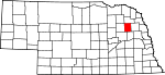 Map of Nebraska highlighting Stanton County.svg
