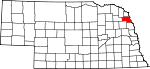 Map of Nebraska highlighting Thurston County.svg