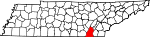 Map of Tennessee highlighting Hamilton County.svg