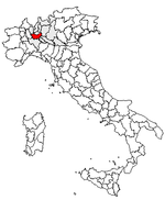 Lage der Provinz Mailand innerhalb Italiens