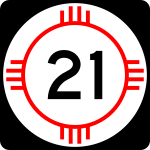 Straßenschild der New Mexico State Route 21